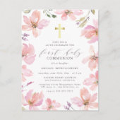 Elegante Blume Einladungspostkarte (Vorderseite)