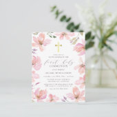 Elegante Blume Einladungspostkarte (Stehend Vorderseite)