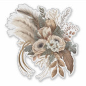 Elegante Blume Folien und Feathers Aufkleber (Vorderseite)