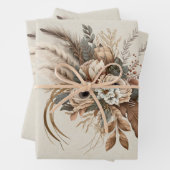 Elegante Blume Folien und Feathers Geschenkpapier Set (Beispiel)