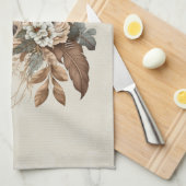 Elegante Blume Folien und Feathers Geschirrtuch (Viertel Falte)