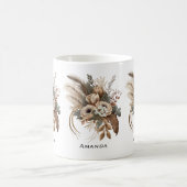 Elegante Blume Folien und Feathers Kaffeetasse (Mittel)
