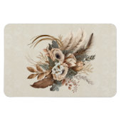 Elegante Blume Folien und Feathers Magnet (Horizontal)