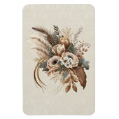 Elegante Blume Folien und Feathers Magnet (Vertikal)