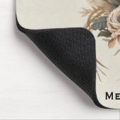 Elegante Blume Folien und Feathers Mousepad (Ecke)