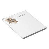 Elegante Blume Folien und Feathers Notizblock (angewinkelt)