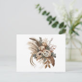 Elegante Blume Folien und Feathers Postkarte (Stehend Vorderseite)