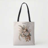 Elegante Blume Folien und Feathers Tasche (Vorderseite)