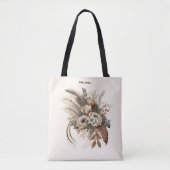 Elegante Blume Folien und Feathers Tasche (Vorderseite)