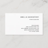 Elegante Blume Folien und Feathers Visitenkarte (Rückseite)