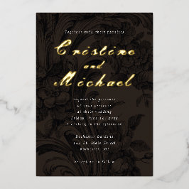 Elegante Blume Folieneinladung