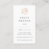 Elegante Blume für Kupfer-Hibisken Visitenkarte (Rückseite)