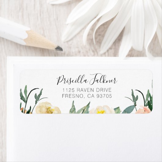 Elegante Blume für Peach und Cream Watercolor (Insitu)