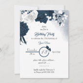 Elegante Blume Geburtstagsfeier Einladung (Vorderseite)