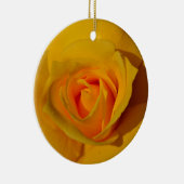 Elegante Blume Gelb Rose Keramik Ornament (Rechts)