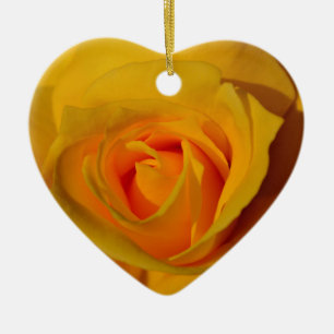 Elegante Blume Gelb Rose Keramikornament