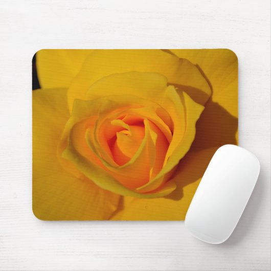 Elegante Blume Gelb Rose Mousepad (Mit Mouse)
