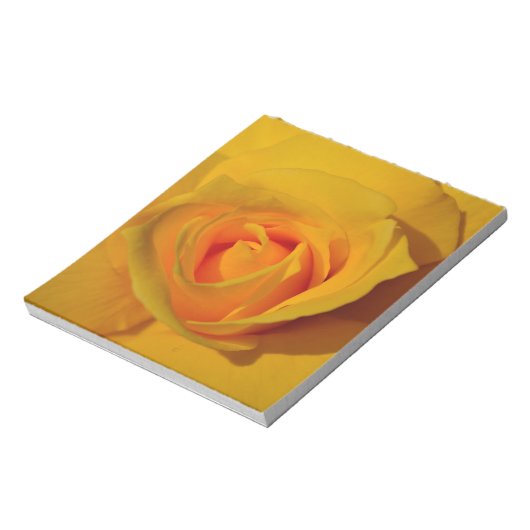 Elegante Blume Gelb Rose Notizblock (Rotiert)