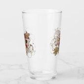 Elegante Blume Gems Ruby Diamond Drinking Glas (Links)