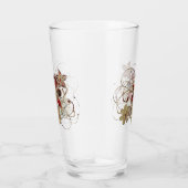 Elegante Blume Gems Ruby Diamond Drinking Glas (Rechts)