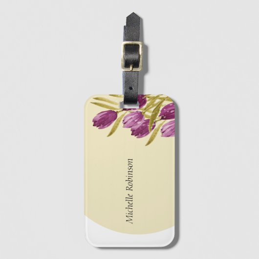 Elegante Blume Gepäckanhänger (Vorderseite Vertikal)