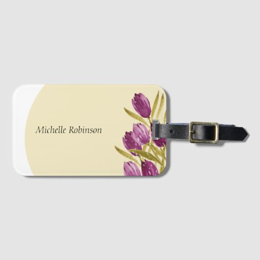 Elegante Blume Gepäckanhänger (Vorderseite (Horizontal))