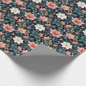 Elegante Blume, Geschenkpapier (Ecke)