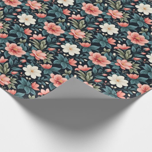 Elegante Blume, Geschenkpapier (Ecke)