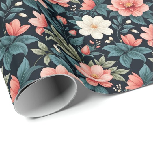 Elegante Blume, Geschenkpapier (Rolleneckpunkt)