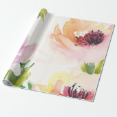 Elegante Blume Geschenkpapier (Ungerollt)
