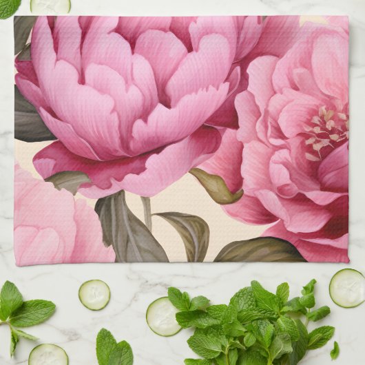 Elegante Blume Geschirrtuch (Gefaltet)