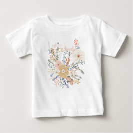 Elegante Blume Girly Sprichwort Baby T-shirt
