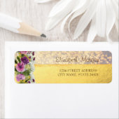 Elegante Blume Gold, Bokeh-Adressetikett (Insitu)