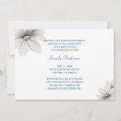 Elegante Blume Grad Foto Ankündigung Blue (Rückseite)