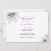 Elegante Blume Grad Foto Ankündigung Lila (Rückseite)