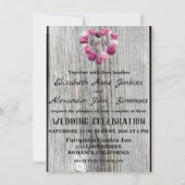 Elegante Blume Herz rustikale Scheunenholz Hochzei (Rückseite)