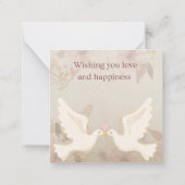 Elegante Blume Herzlichen Glückwunsch Hochzeitskar Mitteilungskarte (Rückseite)