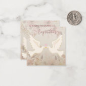 Elegante Blume Herzlichen Glückwunsch Hochzeitskar Mitteilungskarte (Vorderseite/Rückseite Beispiel)