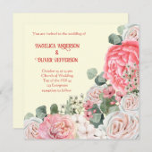 Elegante Blume Hochzeit Einladung (Vorne/Hinten)