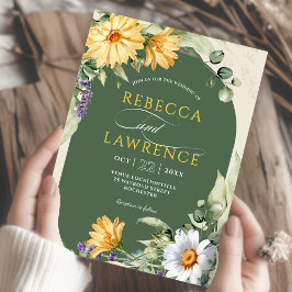 Elegante Blume Hochzeit Einladung