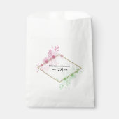 Elegante Blume Hochzeit Geschenktütchen (Vorderseite)