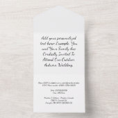 Elegante Blume Hochzeit mit UAWG All In One Einladung (Innen Boden)