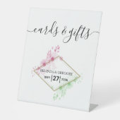 Elegante Blume Hochzeiten und Geschenke Sockelschild (Vorderseite)