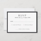 Elegante Blume Hochzeitskarten RSVP Karte (Rückseite)