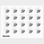 Elegante Blume Hochzeitsticker Runder Aufkleber (Blatt)