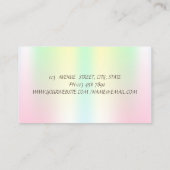 Elegante Blume Holographic Handmade Visitenkarte (Rückseite)