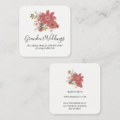 Elegante Blume II Quadratische Visitenkarte (Vorne/Hinten)