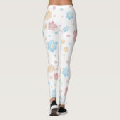 Elegante Blume im Blumengewässer Leggings (Rückseite)