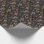 Elegante Blume im dunkelbarocken Ölgemälde Geschenkpapier (Ecke)