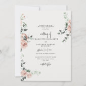 Elegante Blume im Frühjahr Einladung (Vorderseite)